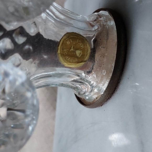 Vintage Hollywood regency style shabby chic crystal chandelier marble glass deco - Picture 9 of 16